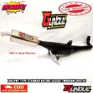 knalpot racing suzuki tornado gx gs cristal rc100 tune suara garing nyaring perut hitam bahan tebal