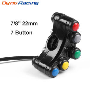 Universal 7 button Motorcycle Switches Race Bikes Motorcross 22mm Handlebar Switches Assembly Headlight Indicator Horn Switch