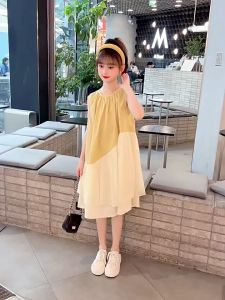 Girls dress summer dress sleeveless summer dress girls Korean version casual vest dress babys clothing childrens clothing