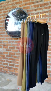 baju raya 2024 MK cargo pants women multi pocket cotton waffle Straight Cut Long Pants seluar cargo perempuan [P3097]
