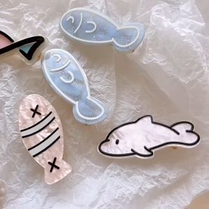 Kẹp tóc cho bé  kẹp tóc hình con cá chất liệu nhựa acrylic cao cấp  siêu đáng yêu dành cho bé gái BK011