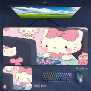 Sanrio | Pink Series Deskpad Multi-size Rubber Mouse Pad Hello Kitty Rubber Mouse Pad Precision Stitched High Quality Desk Pad for Office