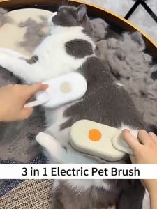 Electric Pet Brush 3 in 1 Steam Brush For Cat Massage Dog Brush Cat Brush Pet Grooming Comb Hair Removal