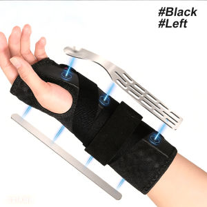 1PCS Wrist Brace for Carpal Tunnel Relief Night Support Adjustable Stabilizer with 2 Metal Splints Thumb Friendly Hand Support