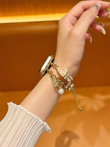 Flash Diamond Heart Pearl Womens Band Compatible with Huawei Watch Band Fit3 New GT5 Xiaomi 9 pro Summer Smartwatch Strap