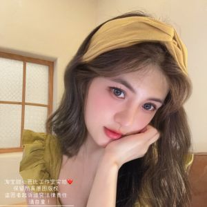 Spring Summer Pure Color Linen Cross Hairband Artistic Style Hair Accessories Korean Version Wide Edge Hair Clip Vintage Butterfly Knot