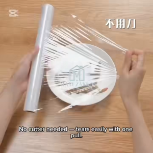 🇸🇬 Ready Stock Thickened PE Perforated Cling Wrap Food Plastic Film Microwave Safe Fresh Seal Roll