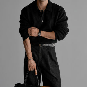DAVID&ME | Vintage Stylish Casual Mens POLO Knitted Shirt