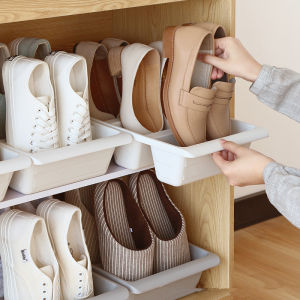 1-3 PCS Household Shoe Cabinet Oblique Plug-In Bed Shoe Storage Door Simple Shoe Rack Oblique Storage Box Integrated Shoe Box