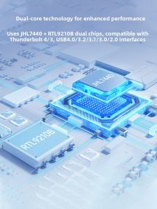 Acasis USB4.0 Solid State Drive Enclosure Thunderbolt 4 NVME Compatible High Speed External Hard Disk Box for Desktop PC Laptop