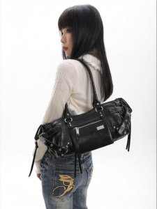 JANDRESS | Retro Chic Cool Black Shoulder Bag