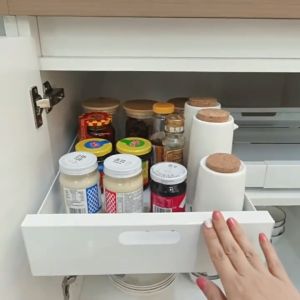 Homepeas® Kitchen Pull-out Basket for Storing Dishes Cabinets Shelves Household Kitchen Sink Drainage Basket