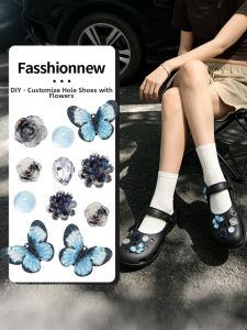 ZUYINBULUO | Butterfly Blue Shoe Accessory For Crocs