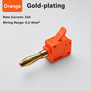1-6 Chiếc 4 Mm Chuối Cắm 32A Dòng Điện Cao Solderless Kết Nối Mạ Vàng Mạ Niken Cho Dây Loa Kết Nối Nhanh Bộ Khuếch Đại