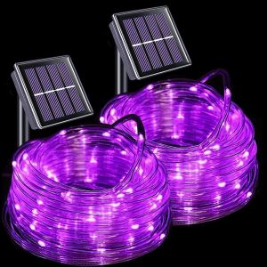 Đèn LED Ngoài Trời Năng Lượng Mặt Trời Dây Đèn Cổ Tích 300/200/100/50 Đèn LED Dây Đồng/bạc Vòng Hoa Chống Nước 8 Chế Độ Cho Đám Cưới Giáng Sinh