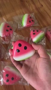 Foam Well Squishy Watermelon Fidget Toy Anti-Stress Slow Rising Fruit Pinch Squeeze Stress Reliever Funny Pressure Reducer Prop