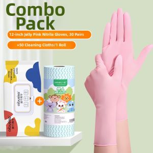 DINGQING | Waterproof Durable Thin Long Disposable Kitchen Cleaning Gloves