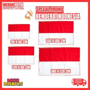Merah Putih Store - Promo Bendera Indonesia Merah Putih Ukuran 90x60cm 120x80cm 150x100cm 180x80cm