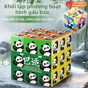 Zcube | Cartoon Panda 3x3 Puzzle Educational Toy