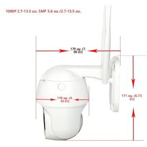 กล้อง IP Wi-Fi Starlight 5MP/1080P สำหรับกลางแจ้งระบบออปติคอล5X กล้องวงจรปิดระบบออพติคอลซูมสัญญาณเตือนการเคลื่อนไหว Camara H.265 camhi