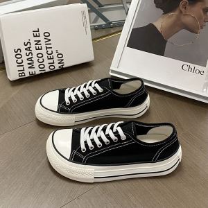 New Spring 2023 Soft Bottom Canvas Shoes Womens Style Mango Head RAMSTER Brand Flat Bottom Rubber Outsole round Toe Footwear