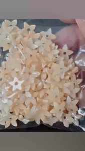 DIY hoa 5 cánh bằng nhựa nhiều màu 10mm phụ kiện trang sức thủ công tự làm