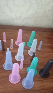 Bộ 8 Cốc Chân Không Silicone Trong Suốt Cao Cấp Dùng Cho Chăm Sóc Da Mặt Massage Mặt Và Mắt Chống Cellulite Thư Giãn Cổ