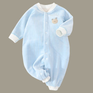 Thickened Fleece Baby Romper Suit Autumn Winter Outgoing Clothes for Infants And Toddlers Boys And Girls Warm Cute Bunting Suit