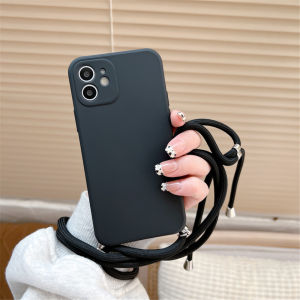 Liquid Silicone Phone Case For Moto Edge 70 Fuison Plus 60 50 Fusion 40 Neo G77/67 G86 Power G85 Crossbody Strap Anti-Drop Cover