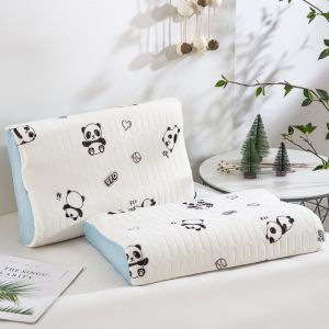 SUNLIGHT HOME 1 Chiếc Gối Cao Su Nhiều Họa Tiết Thoáng Khí Mút Vỏ Gối 6 Màu