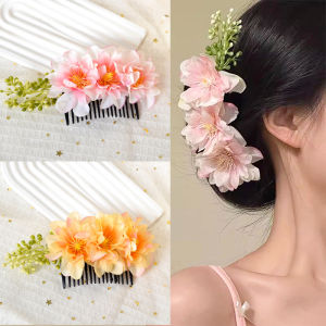 Dopamine Flower Hair Comb Mới Ra Mắt Mùa Xuân Hè Phong Cách Ngọt Ngào Phụ Kiện Tóc Nữ Đồ Trang Trí Tóc Dân Tộc Thái Cổ Tích