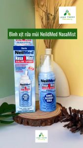 Bình xịt rửa mũi NeilMed NasaMist Saline Spray Isotonic - Bình phun sương vệ sinh mũi làm dưỡng ẩm mũi (Lọ 75ml)