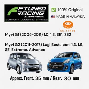 FTuned CLS Comfort Lowering Spring for Perodua | Myvi / Axia / Bezza / Alza | KK Tyres