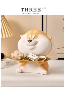 ชามเก็บของ Tlife Firewood ชิ้นส่วนตกแต่งสำหรับห้องนั่งเล่น กระดาษชำระ กระต่ายสุนัขจิ้งจอก วัสดุพลาสติก กลิ่นหรูหรา สไตล์เรียบง่าย