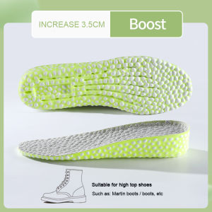 Heighten Running Insole for Shoes PU Popped Rice Particle Foam Breathable Soft Hiking Protects Knees Templates Feet Men Women