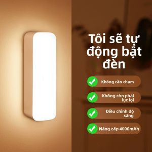 MONLEYTA | Đèn tường cảm ứng hồng ngoại thông minh sạc không dây điều khiển bằng âm thanh dùng trong gia đình lối đi ngoài trời hành lang