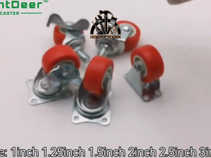 Roda Caster PVC Baht 50mm Hidup & Rem - Roda Kastor Lemari 2\" Murah