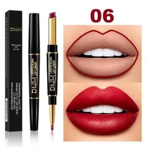 Son Môi Lì Lâu Trôi 2 Trong 1 Không Dính Cốc Kẻ Viền Môi Chống Nước Màu Sắc Đậm Nét Quà Tặng Ngày Valentine Chì Kẻ Môi Tạo Khối