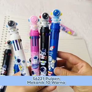 Zaman Now - Bolpoin 10 Warna Karakter Lucu / Menulis Lebih Seru dengan Pilihan Warna Menarik