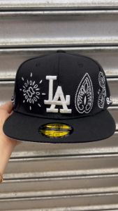 【COD】LA Paisley Black Closed cap For Men Fashion backward cap Baseball Cap High Quality
