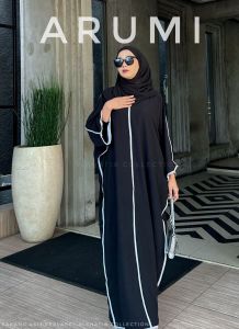 kaftan Arumi crincle premium airflow hitam alkhatib Collection
