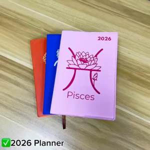Transfer It Personalized Planner Zodiac Sign Monogram 2026 & 2027 Weekly Journal Calendar Notebook