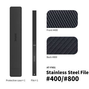 DSPIAE AT-FX Professional File DLC-Coated Stainless Steel Double-Sided Grit Mesh Sanding Tool for ABS PS Resin Model Hobby