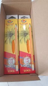 (Hộp 12 Cây) Bút chì gỗ 2B thân vàng GSTAR 009 bền đẹp có gôm