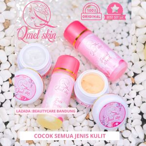 1 paket Skincare QMEL SKIN cream kulit susah putih whitening glowing brightening