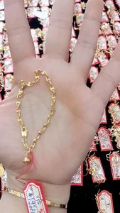 gelang emas 8k flik polos variasi mainan lonceng waru 2(gg)
