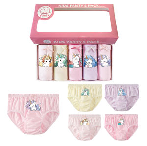 Pure Cotton Childrens Underwear Triangle Comfortable Breathable Girls Inner Pants Anti-Chafing for Toddlers And Kids