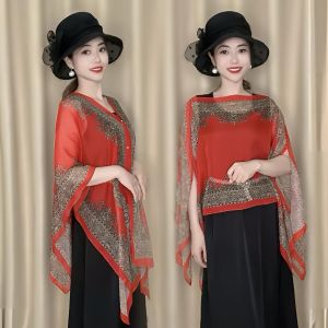 Khăn Choàng Lụa Mỏng Họa Tiết Hoa Hạt Dẻ Phong Cách Thường Ngày Đa Năng Cho Du Lịch Và Giải Trí Chống Nắng Che Nắng Cho Phụ Nữ