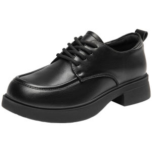 DUSTO | Thick Soled Loafers Comfortable Not Tiring Coarse Heel Single Shoe