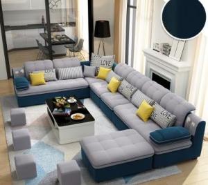 Modern Minimalist U-Shaped Technology Cloth Sofa Living Room Furniture Set Detachable And Washable Customizable for Adults